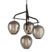 Troy Lighting Canada - Four Light Chandelier - Odyssey - Texture Black- Union Lighting Luminaires Decor