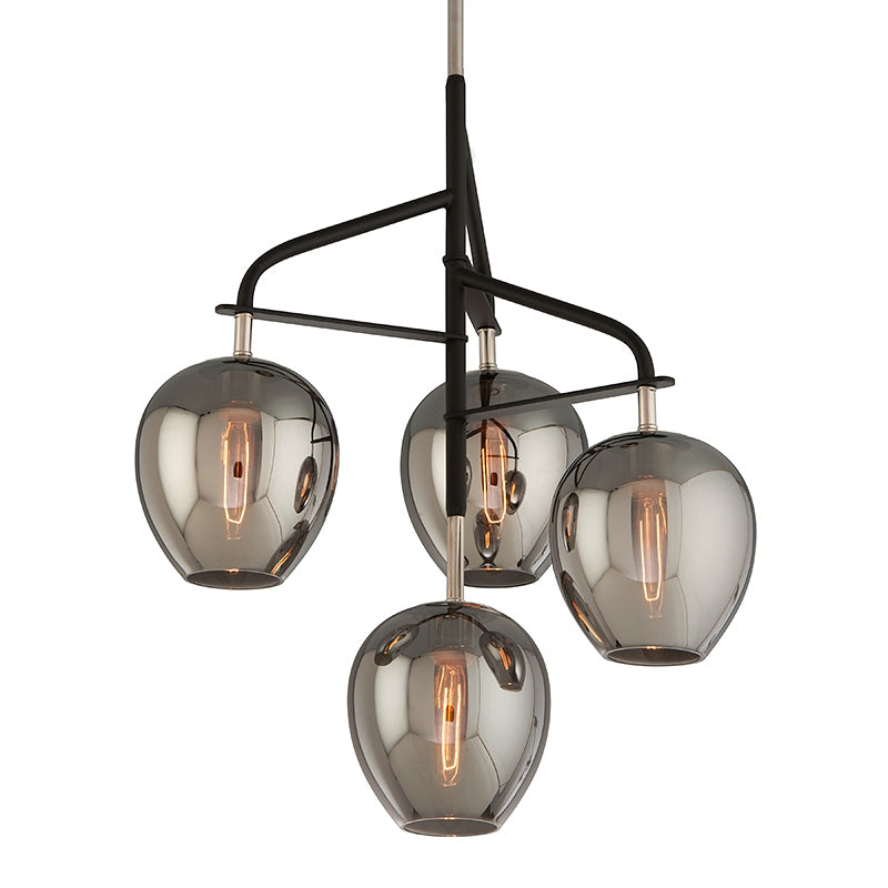 Troy Lighting Canada - Four Light Chandelier - Odyssey - Texture Black- Union Lighting Luminaires Decor