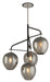 Troy Lighting Canada - Four Light Chandelier - Odyssey - Textured Black & Polish Nickel- Union Lighting Luminaires Decor