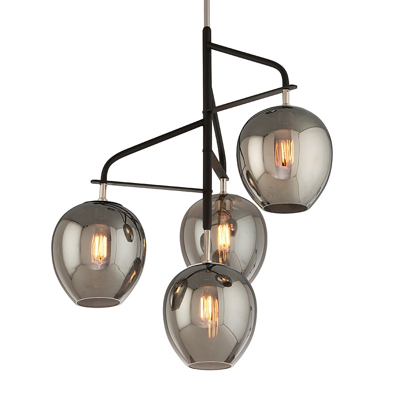Troy Lighting Canada - Four Light Chandelier - Odyssey - Texture Black- Union Lighting Luminaires Decor