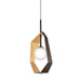 Troy Lighting Canada - One Light Pendant - Origami - Bronze With Gold Leaf- Union Lighting Luminaires Decor