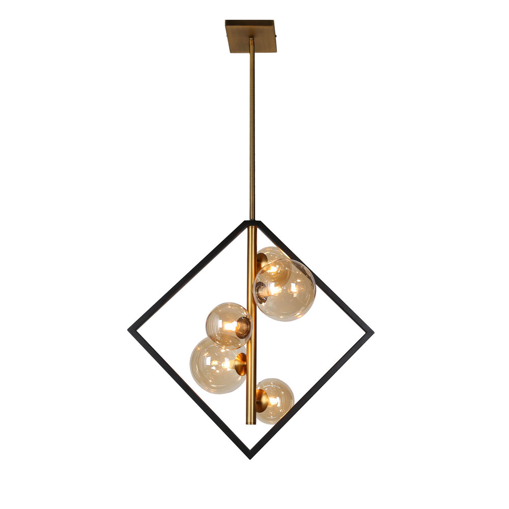 Dainolite Canada - Five Light Pendant - Glasgow - Vintage Bronze- Union Lighting Luminaires Decor