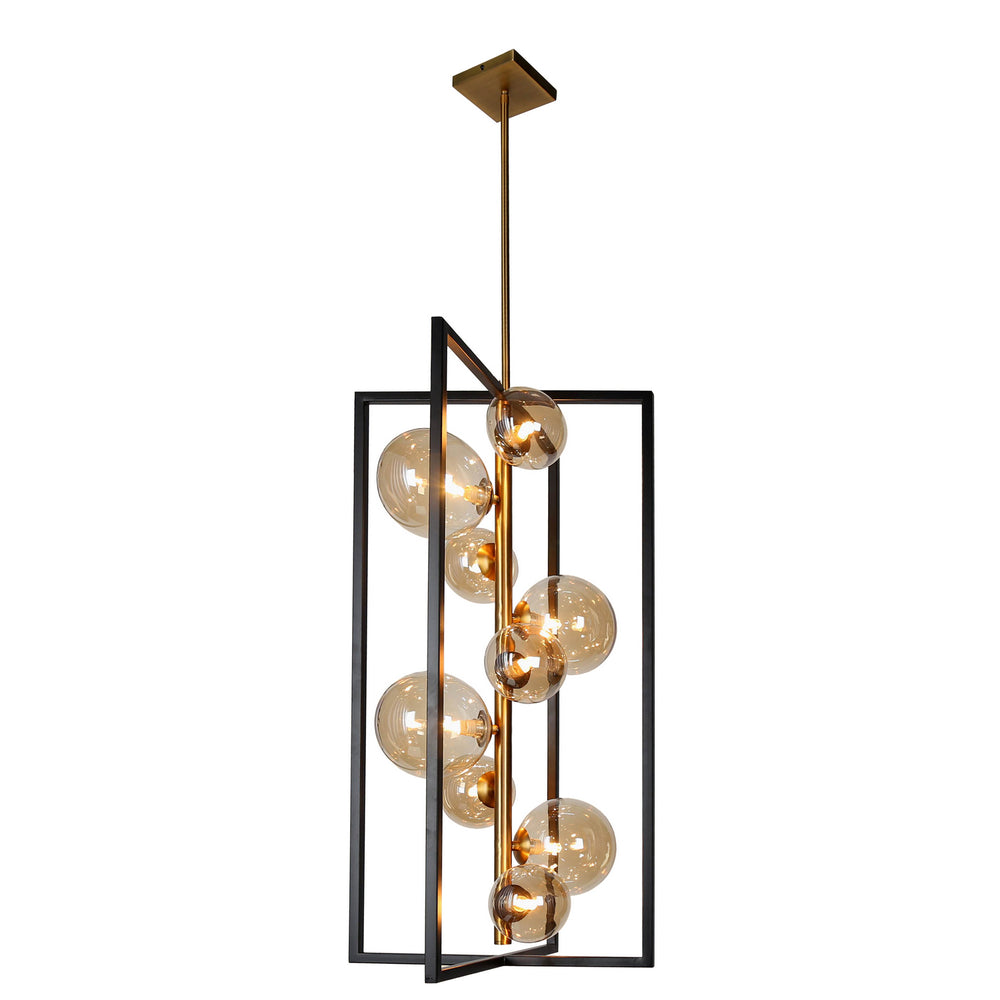 Dainolite Canada - Nine Light Pendant - Glasgow - Vintage Bronze- Union Lighting Luminaires Decor
