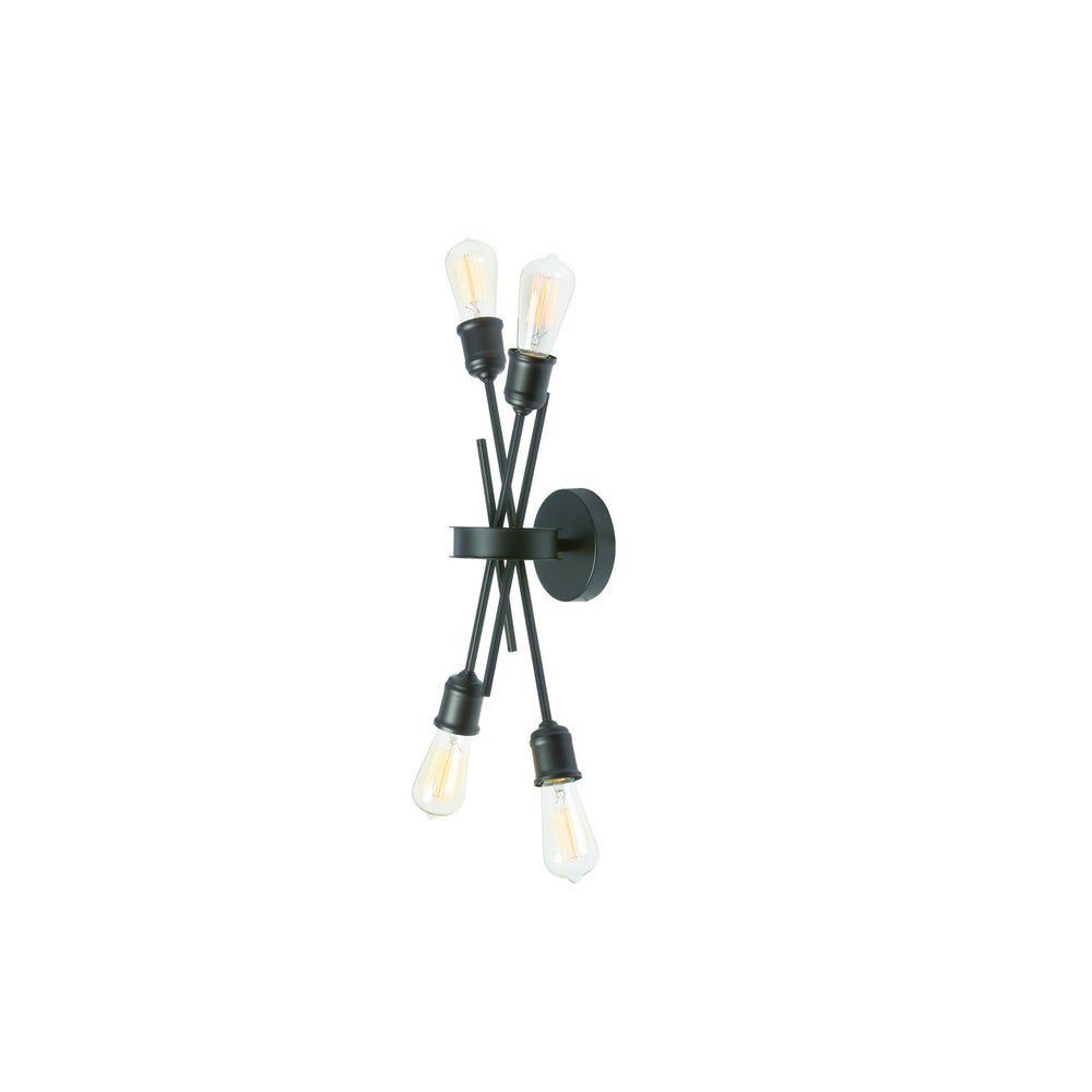 Dainolite Canada - Four Light Wall Sconce - Nebraska - Black- Union Lighting Luminaires Decor