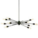 Dainolite Canada - Ten Light Pendant - Nebraska - Black- Union Lighting Luminaires Decor