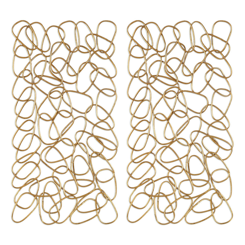 Uttermost - Wall Art - In The Loop - Gold Silver Leaf- Union Lighting Luminaires Decor