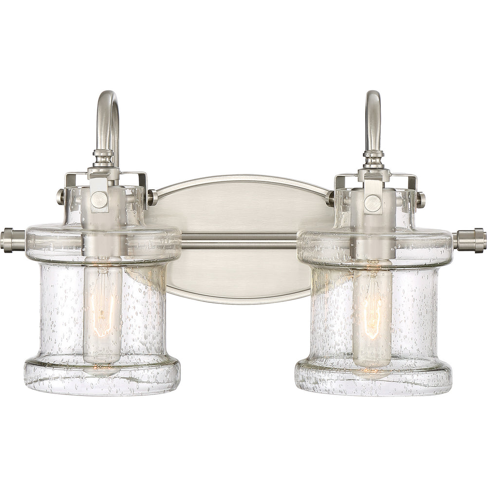 Quoizel - Two Light Bath Fixture - Danbury - Brushed Nickel- Union Lighting Luminaires Decor