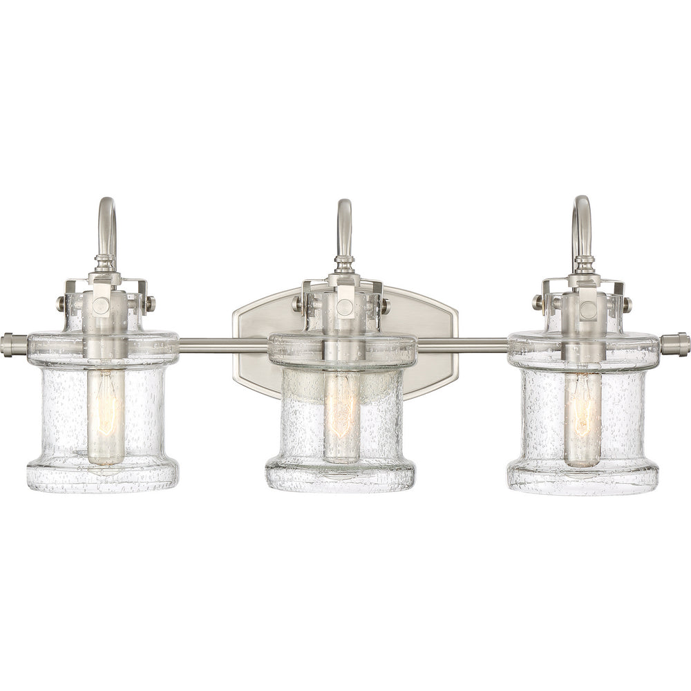 Quoizel - Three Light Bath Fixture - Danbury - Brushed Nickel- Union Lighting Luminaires Decor