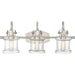 Quoizel - Three Light Bath Fixture - Danbury - Brushed Nickel- Union Lighting Luminaires Decor