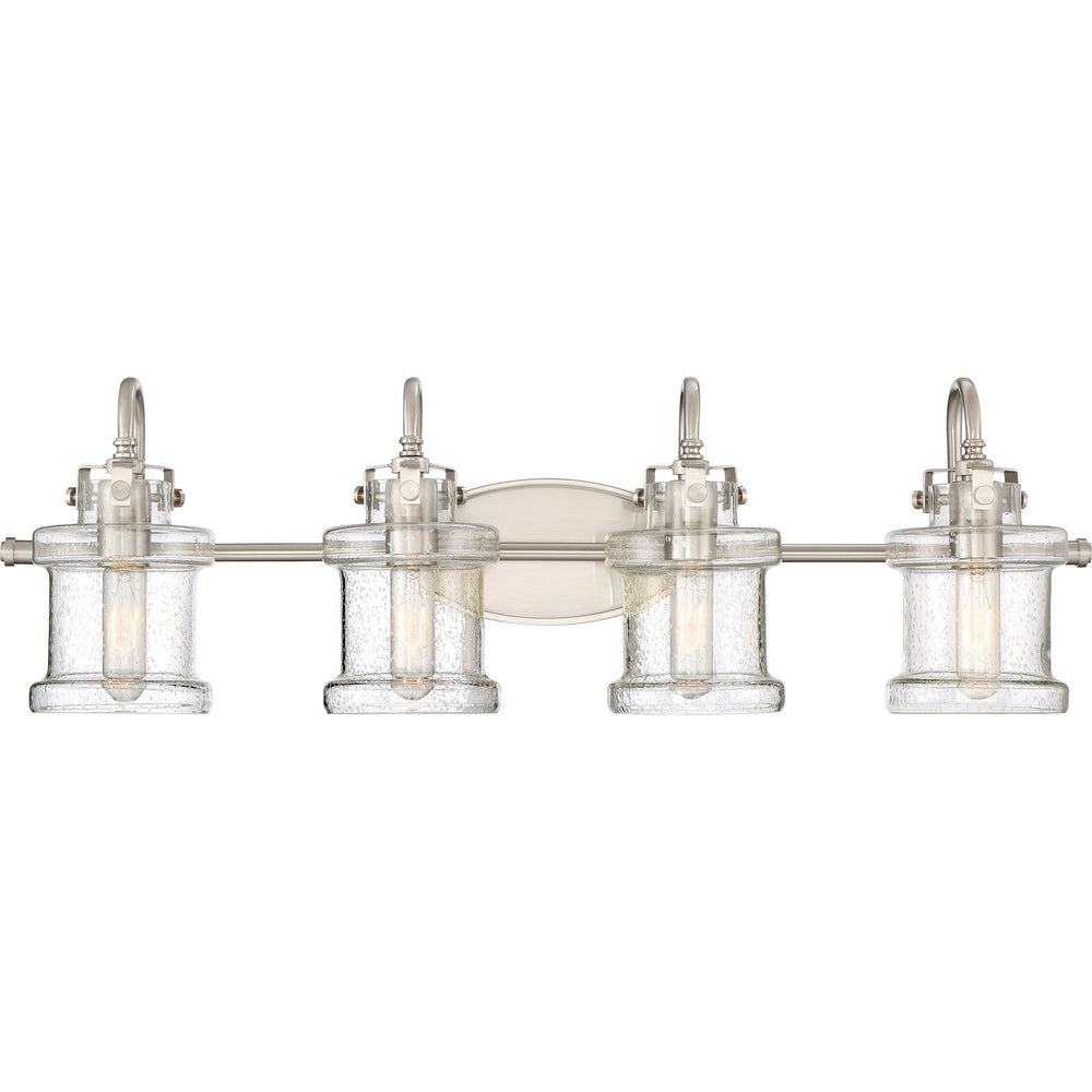 Quoizel - Four Light Bath Fixture - Danbury - Brushed Nickel- Union Lighting Luminaires Decor