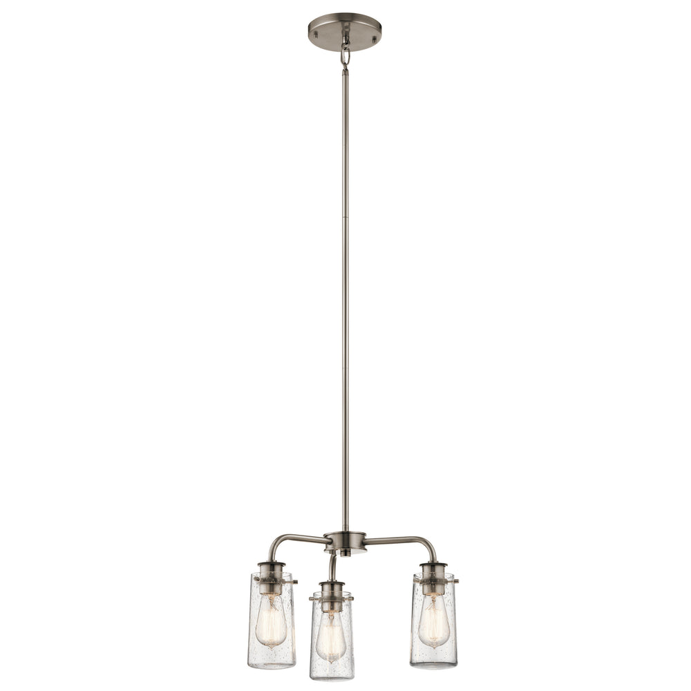 Kichler Canada - Three Light Chandelier/Semi Flush - Braelyn - Classic Pewter- Union Lighting Luminaires Decor
