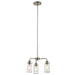 Kichler Canada - Three Light Chandelier/Semi Flush - Braelyn - Classic Pewter- Union Lighting Luminaires Decor