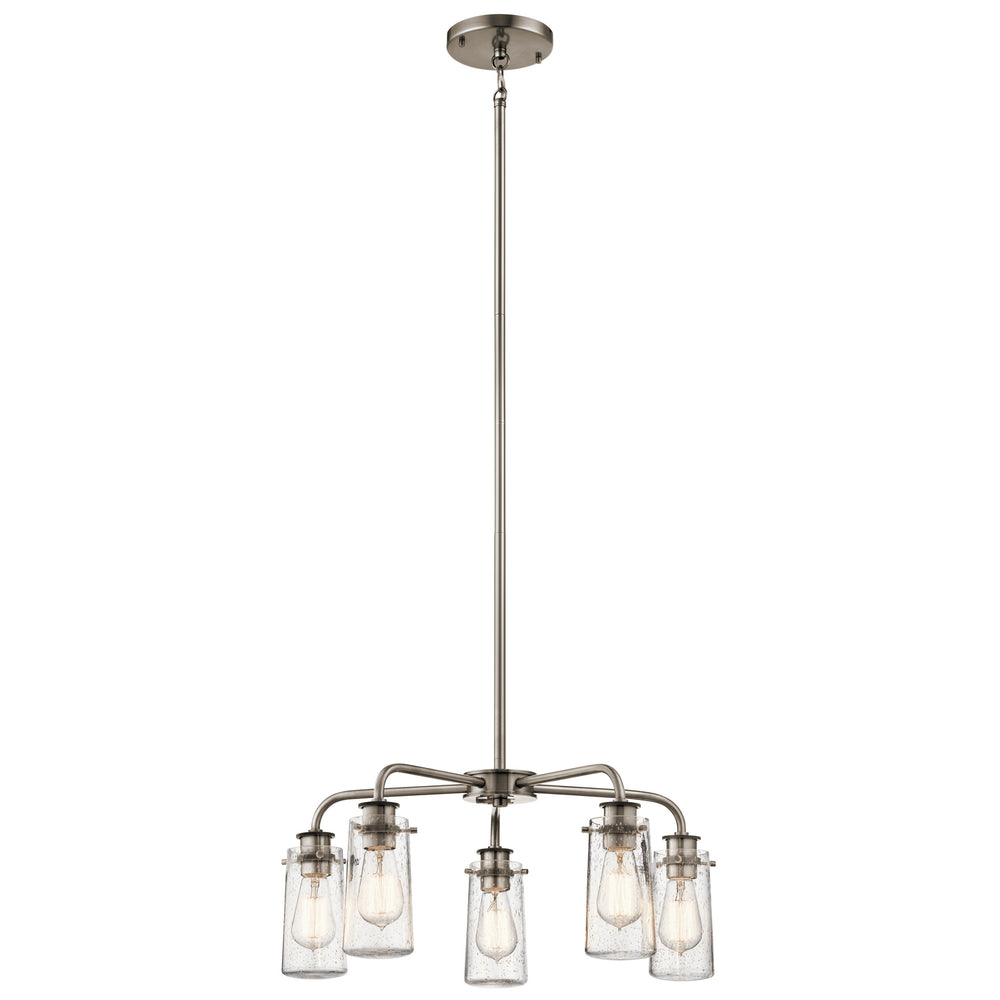 Kichler Canada - Five Light Chandelier - Braelyn - Classic Pewter- Union Lighting Luminaires Decor