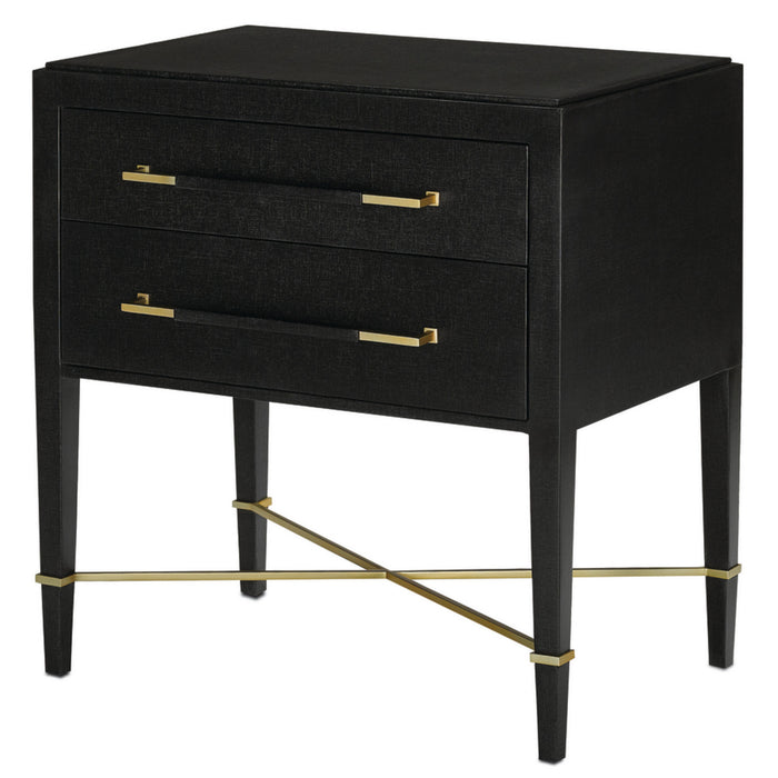 Currey and Company - Nightstand - Verona - Black/Natural/Champagne/Silver- Union Lighting Luminaires Decor