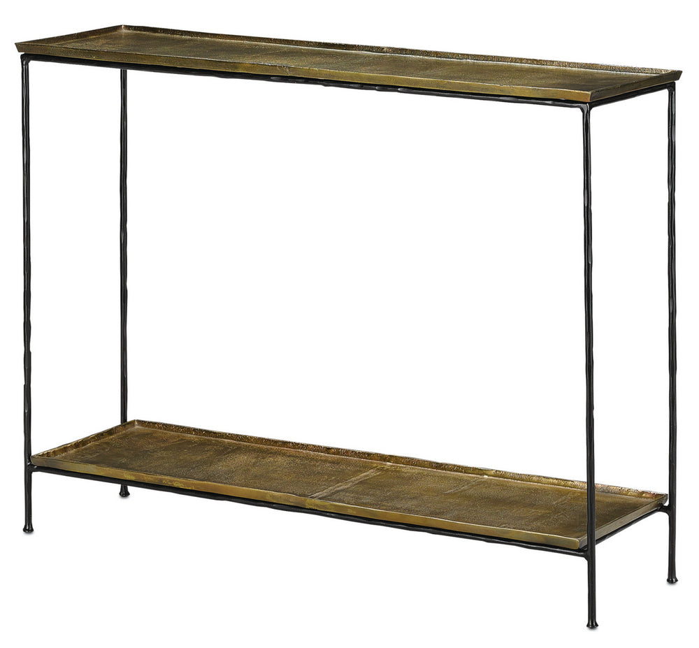 Currey and Company - Console Table - Boyles Collection - Antique Brass/Black- Union Lighting Luminaires Decor