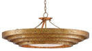 Currey and Company - Three Light Chandelier - Belle - Gold Leaf- Union Lighting Luminaires Decor