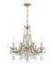 Crystorama - Five Light Chandelier - Maria Theresa - Gold- Union Lighting Luminaires Decor