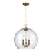 Visual Comfort Studio Canada - Three Light Pendant - Lawler - Burnished Brass- Union Lighting Luminaires Decor