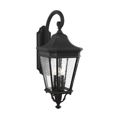 Generation Lighting Canada - Three Light Outdoor Wall Lantern - Cotswold Lane - Black- Union Lighting Luminaires Decor