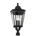 Generation Lighting Canada. - Three Light Outdoor Post Lantern - Cotswold Lane - Black- Union Lighting Luminaires Decor