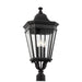 Generation Lighting Canada - Three Light Outdoor Post Lantern - Cotswold Lane - Black- Union Lighting Luminaires Decor