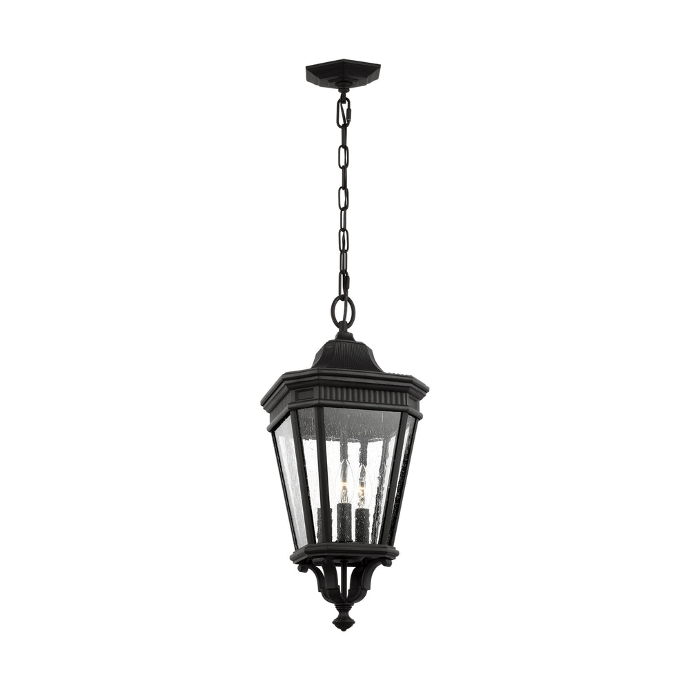 Generation Lighting Canada - Three Light Hanging Lantern - Cotswold Lane - Black- Union Lighting Luminaires Decor