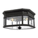 Generation Lighting Canada - Two Light Outdoor Flush Mount - Cotswold Lane - Black- Union Lighting Luminaires Decor