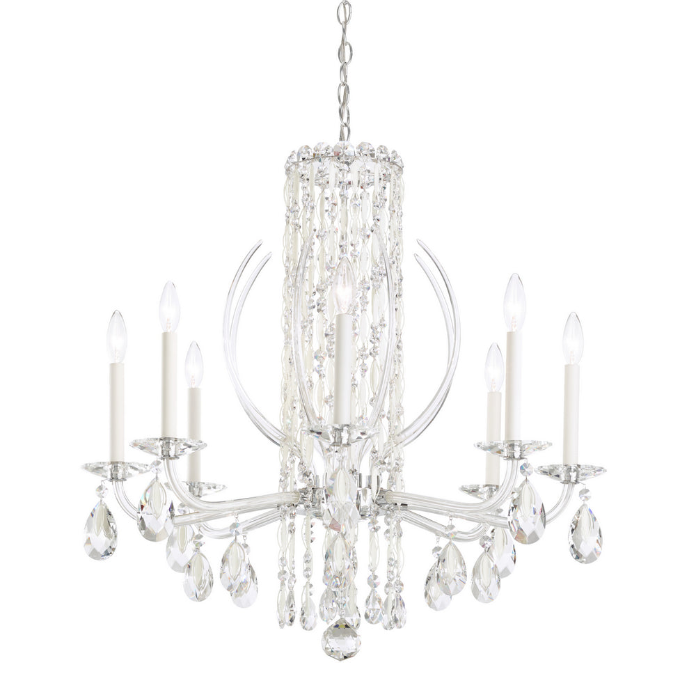 Schonbek - Eight Light Chandelier - Siena - White- Union Lighting Luminaires Decor
