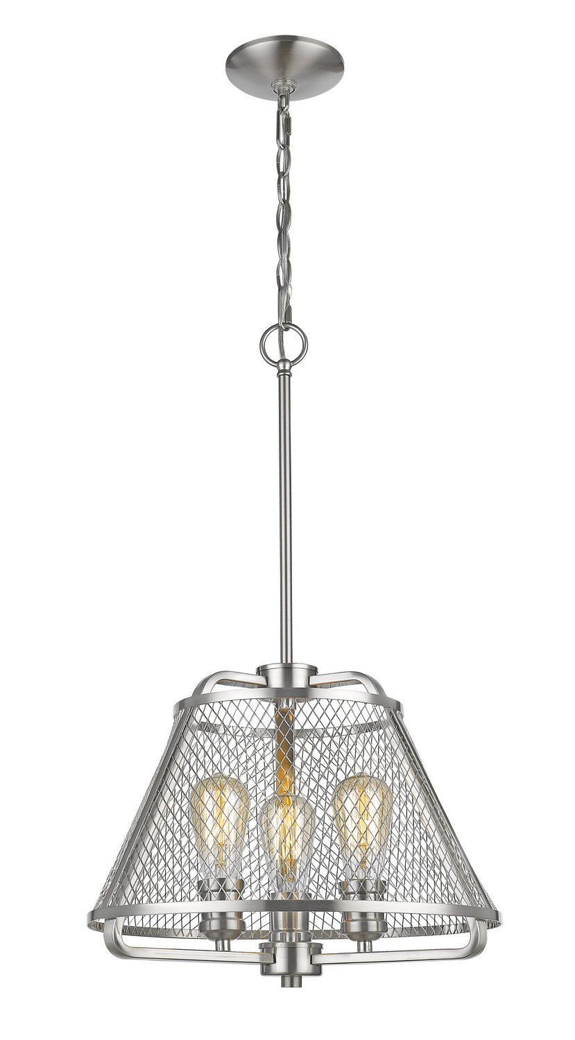 Z-Lite Canada - Three Light Pendant - Iuka - Brushed Nickel- Union Lighting Luminaires Decor