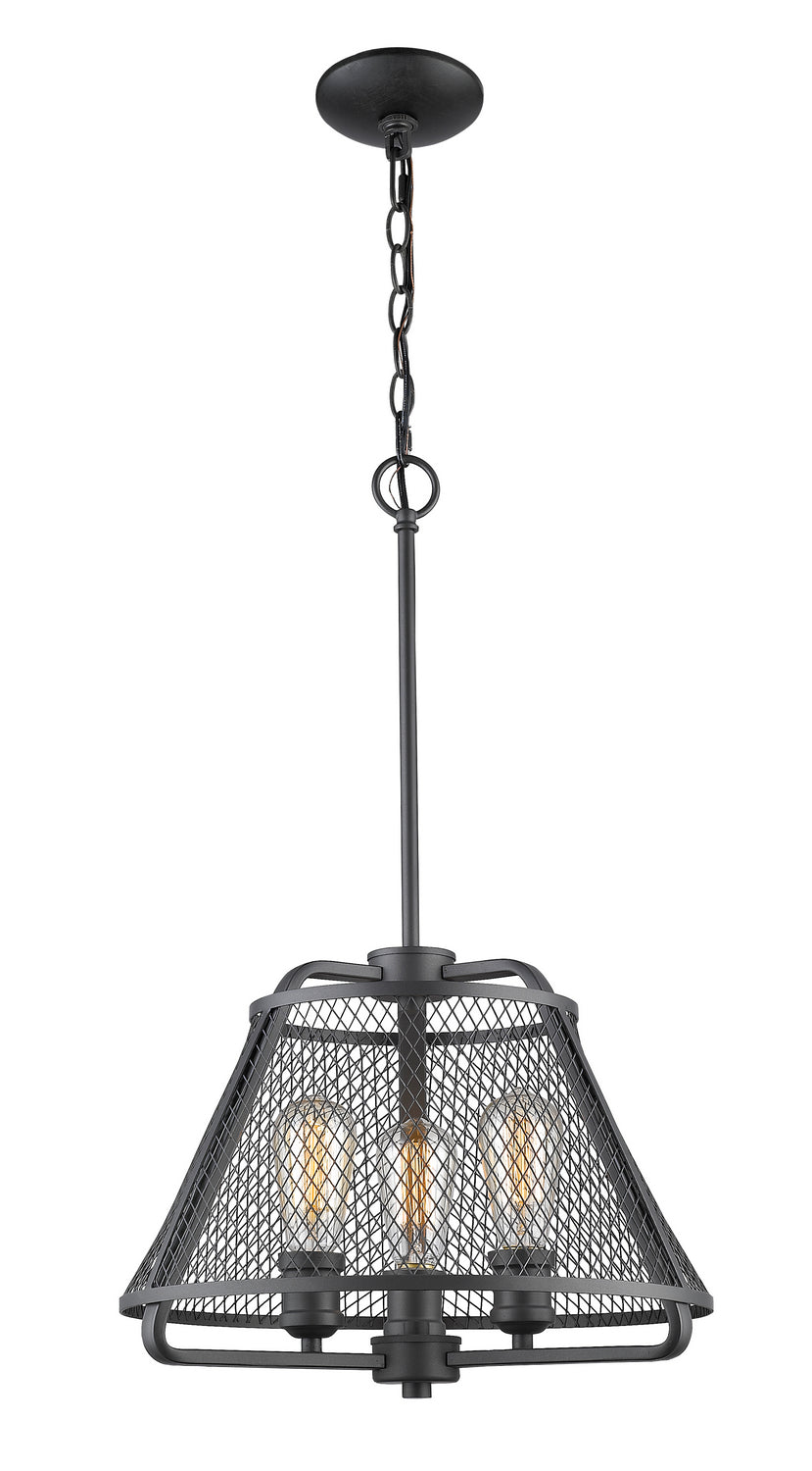 Z-Lite Canada - Three Light Pendant - Iuka - Bronze- Union Lighting Luminaires Decor