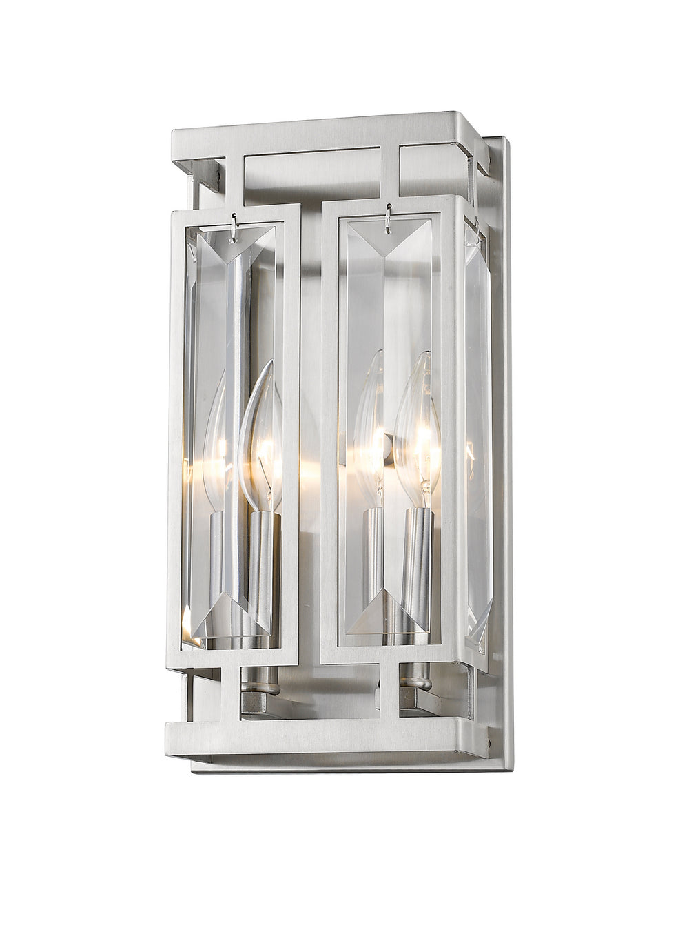 Z-Lite Canada - Two Light Wall Sconce - Mersesse - Brushed Nickel- Union Lighting Luminaires Decor