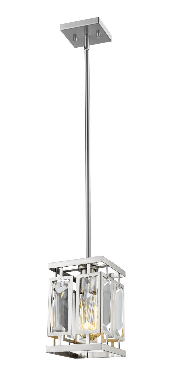 Z-Lite Canada - One Light Pendant - Mersesse - Brushed Nickel- Union Lighting Luminaires Decor