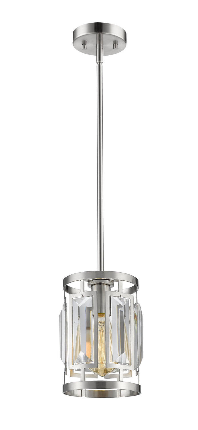 Z-Lite Canada - One Light Pendant - Mersesse - Brushed Nickel- Union Lighting Luminaires Decor