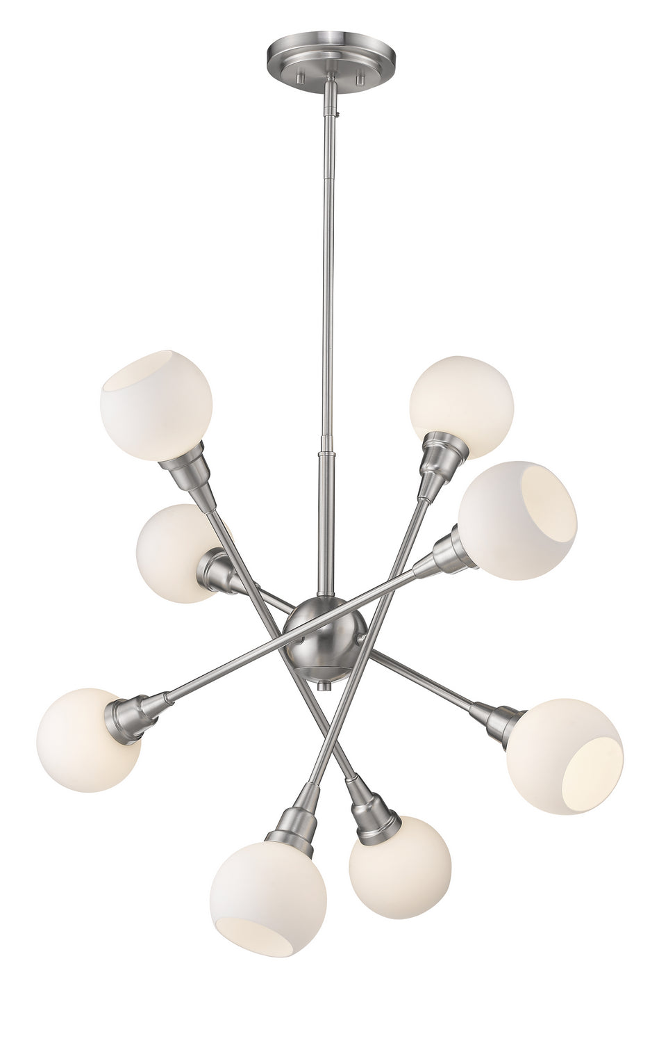 Z-Lite Canada - Eight Light Chandelier - Tian - Brushed Nickel- Union Lighting Luminaires Decor
