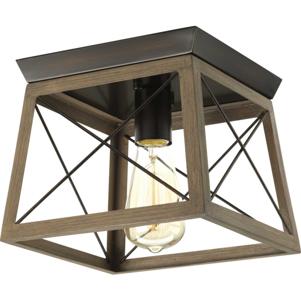 Progress Canada - One Light Flush Mount - Briarwood - Antique Bronze- Union Lighting Luminaires Decor