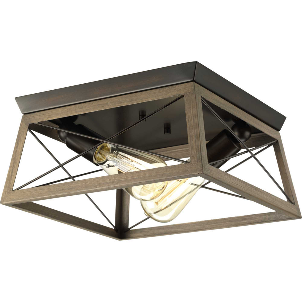 Progress Canada - Two Light Flush Mount - Briarwood - Antique Bronze- Union Lighting Luminaires Decor