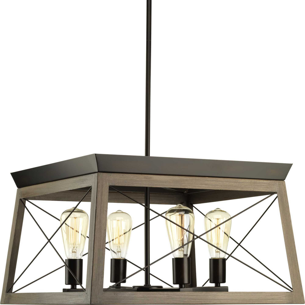 Progress Canada - Four Light Chandelier - Briarwood - Antique Bronze- Union Lighting Luminaires Decor