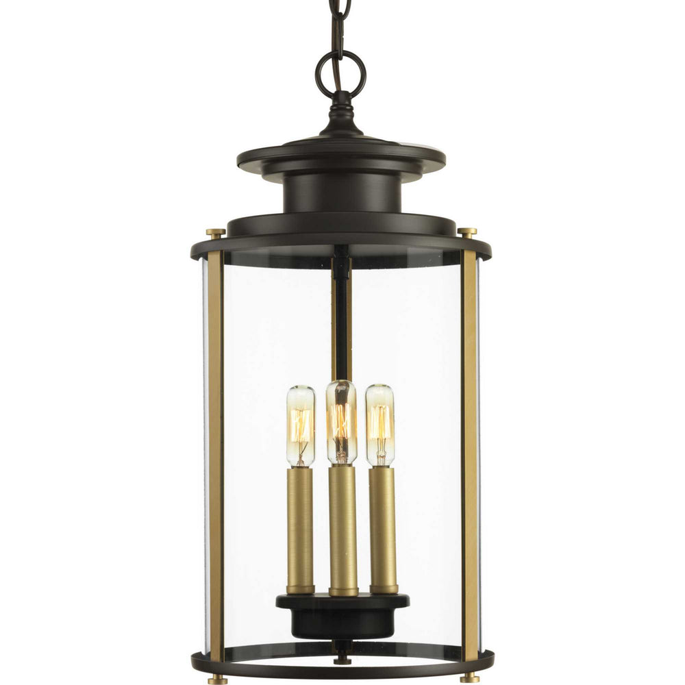 Progress Canada - Three Light Hanging Lantern - Squire - Antique Bronze- Union Lighting Luminaires Decor