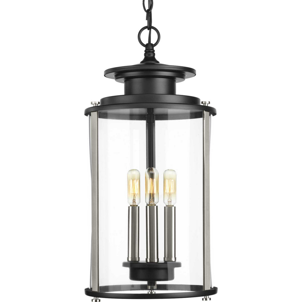 Progress Canada - Three Light Hanging Lantern - Squire - Black- Union Lighting Luminaires Decor