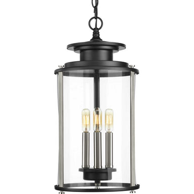 Progress Canada - Three Light Hanging Lantern - Squire - Black- Union Lighting Luminaires Decor