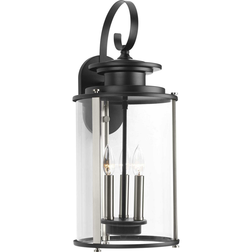 Progress Canada - Three Light Large Wall Lantern - Squire - Black- Union Lighting Luminaires Decor