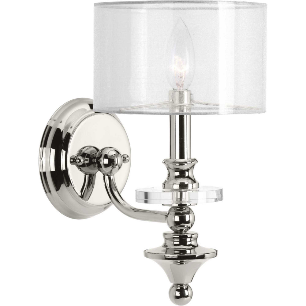 Progress Canada - One Light Wall Sconce - Marche' - Polished Nickel- Union Lighting Luminaires Decor