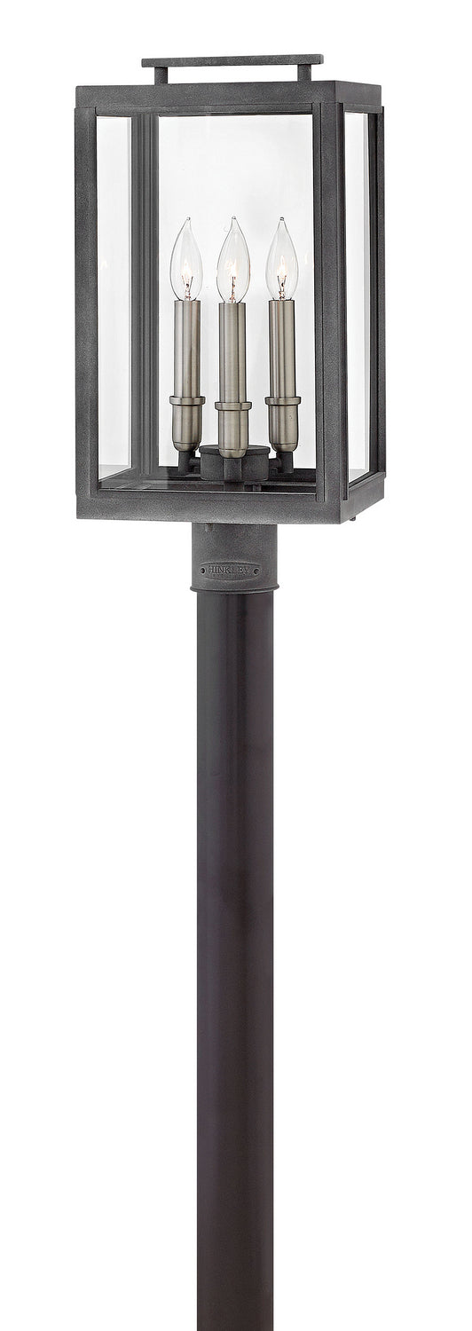 Hinkley Canada - LED Post Top/ Pier Mount - Sutcliffe - Aged Zinc- Union Lighting Luminaires Decor