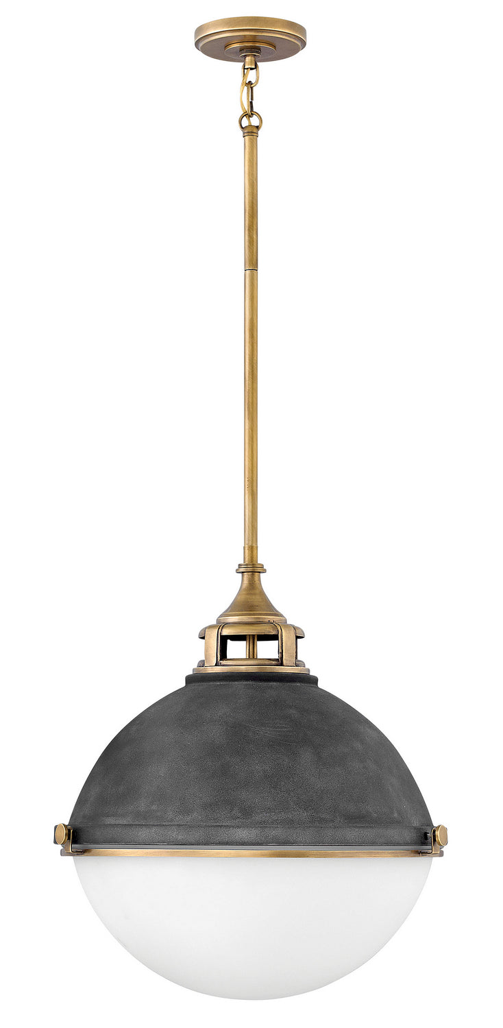 Hinkley Canada - LED Pendant - Fletcher - Aged Zinc- Union Lighting Luminaires Decor