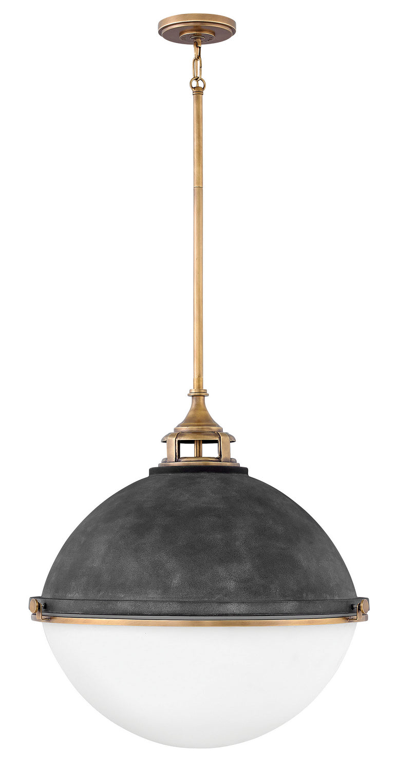 Hinkley Canada - LED Chandelier - Fletcher - Aged Zinc- Union Lighting Luminaires Decor