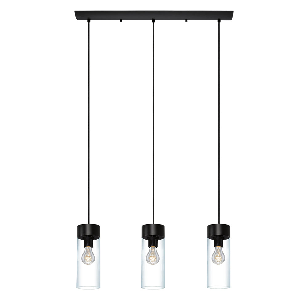 Eglo Canada - Three Light Pendant - Montey - Matte Black- Union Lighting Luminaires Decor