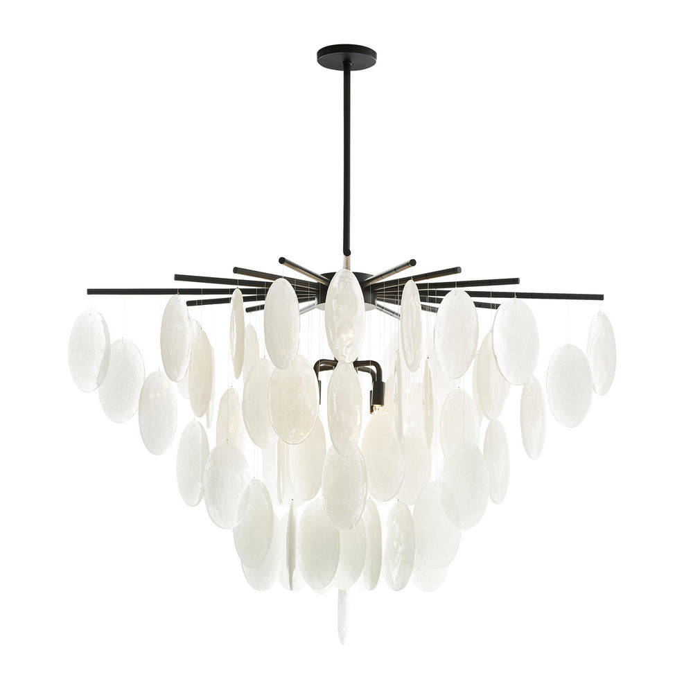 Arteriors - Eight Light Chandelier - Tiffany - Blackened- Union Lighting Luminaires Decor