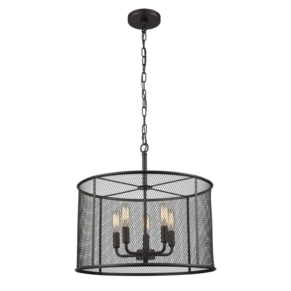 ELK Home - Five Light Chandelier - Williamsport - Oil Rubbed Bronze- Union Lighting Luminaires Decor