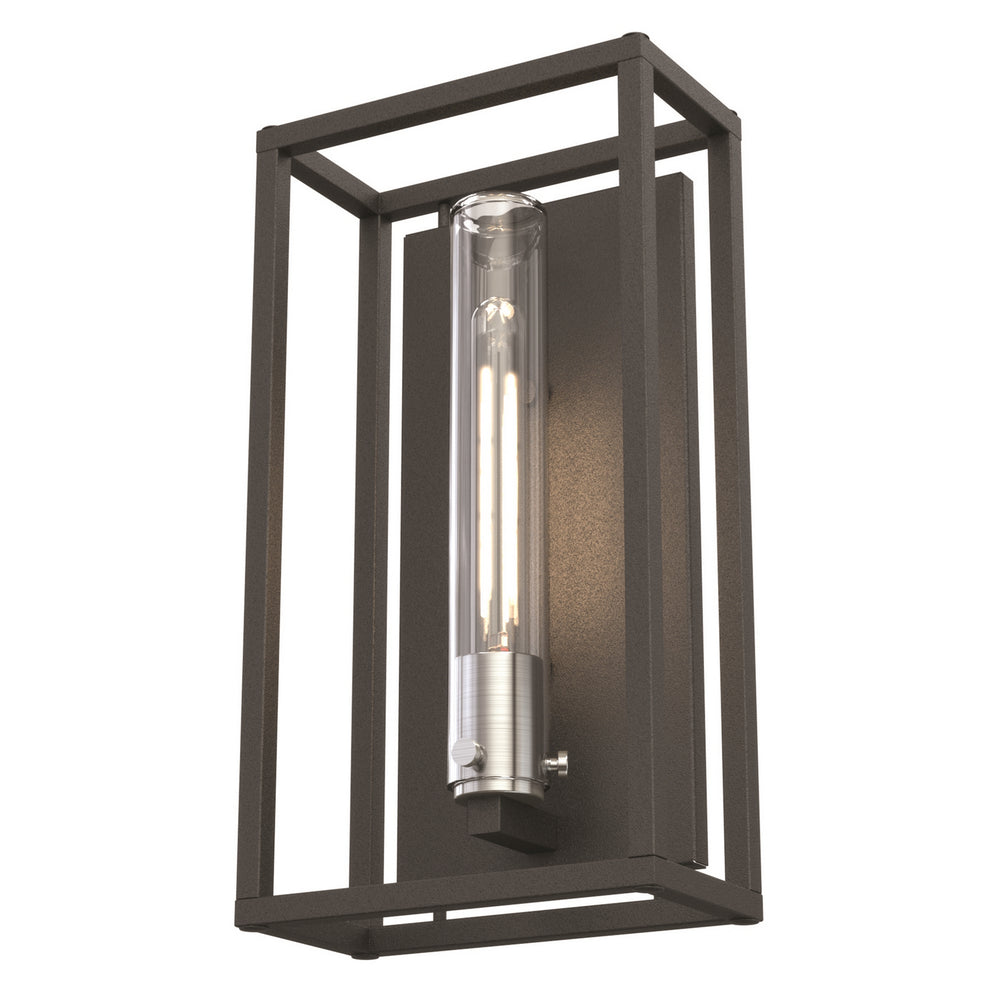 DVI Canada - One Light Outdoor Wall Sconce - Sambre Outdoor - Stainless Steel And Hammered Black w/Clear Glass- Union Lighting Luminaires Decor