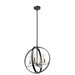DVI Canada - Four Light Pendant - Mont Royal - Satin Nickel And Graphite w/Clear Glass- Union Lighting Luminaires Decor